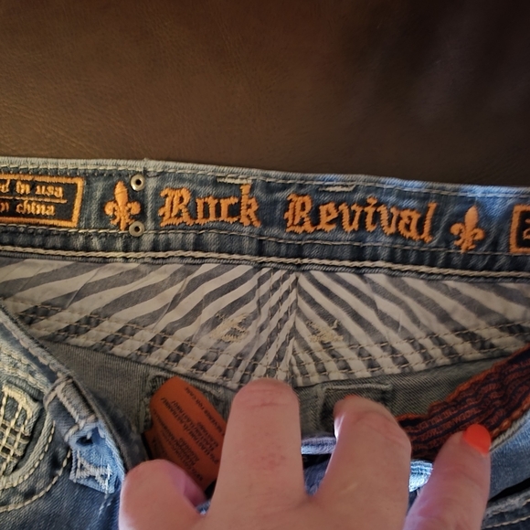 Rock Revival Light Blue Men's Jeans - Picture 1 of 6
